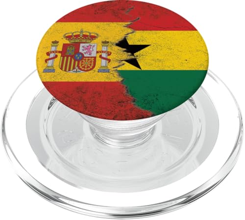 Spanien & Ghana Flaggen - Spanisch Ghanaisch PopSockets PopGrip für MagSafe Spanien & Ghana Flaggen - Spanisch Ghanaisch PopSockets PopGrip für MagSafe von Irreverent Tees