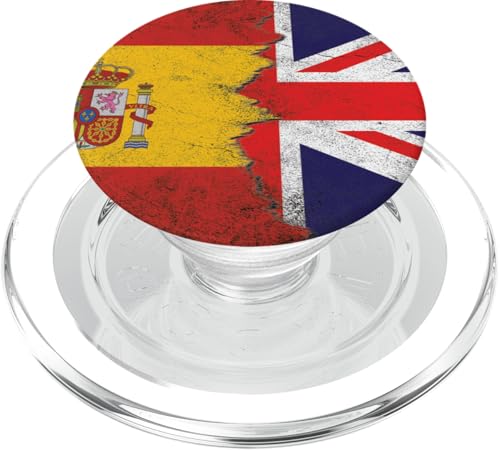 Spanien & Großbritannien Flaggen – Spanische Brite, Britische PopSockets PopGrip für MagSafe von Irreverent Tees