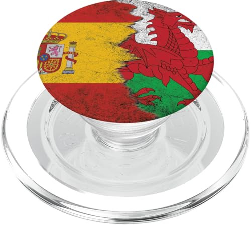 Spanien & Wales Flaggen - Spanisch Walisisch PopSockets PopGrip für MagSafe von Irreverent Tees