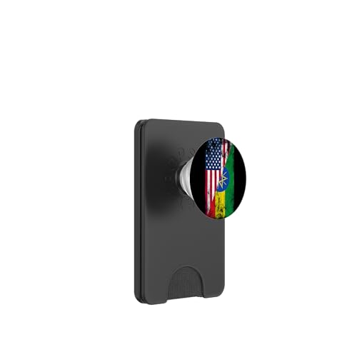 USA & Äthiopien Flaggen - Vereinigte Staaten von Amerika, Äthiopien PopSockets PopWallet für MagSafe USA & Äthiopien Flaggen - Vereinigte Staaten von Amerika, Äthiopien PopSockets PopWallet für MagSafe von Irreverent Tees