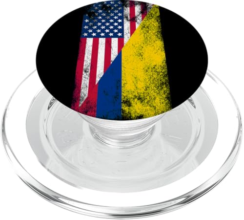 USA & Kolumbien Flaggen - Vereinigte Staaten von Amerika, Kolumbien PopSockets PopGrip für MagSafe USA & Kolumbien Flaggen - Vereinigte Staaten von Amerika, Kolumbien PopSockets PopGrip für MagSafe von Irreverent Tees