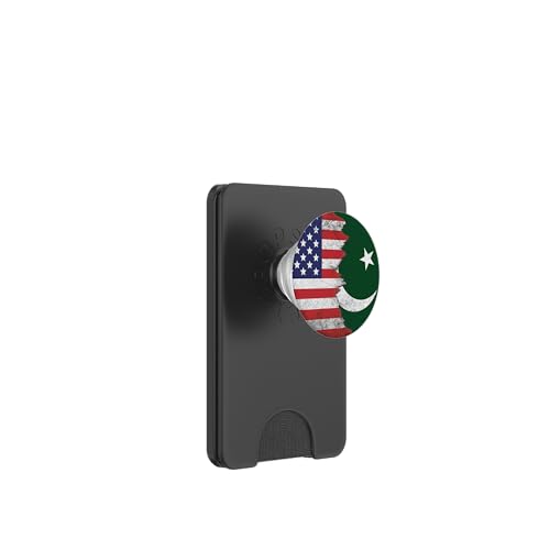 USA & Pakistan Flaggen - Vereinigte Staaten von Amerika, Pakistani PopSockets PopWallet für MagSafe USA & Pakistan Flaggen - Vereinigte Staaten von Amerika, Pakistani PopSockets PopWallet für MagSafe von Irreverent Tees