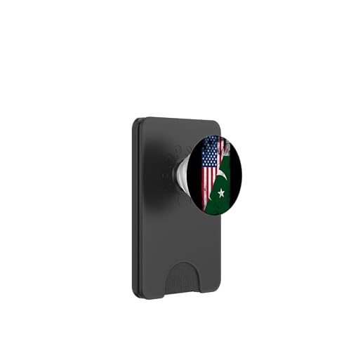 USA & Pakistan Flaggen - Vereinigte Staaten von Amerika, Pakistani PopSockets PopWallet für MagSafe USA & Pakistan Flaggen - Vereinigte Staaten von Amerika, Pakistani PopSockets PopWallet für MagSafe von Irreverent Tees