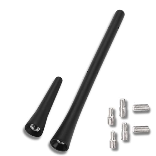 2pcs Antenna Auto, Autoantenne Kurzstabantenne Universell von 6,5cm und 18cm mit 6 Verbindungsschrauben von M4 M5 M6, FM/AM/DAB Mini Autoradio Antenne mit Verstärktem Empfang für alle Autos von Issimober