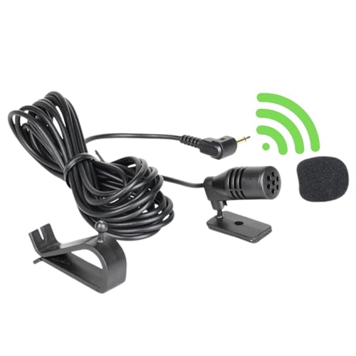 3,5 MM Mikrofon Externes Auto Mikrofon, Kompatibel mit Sony Boss JVC Kenwood Jensen Alpine Mic, für Fahrzeug Haupteinheit DVD GPS Bluetooth Audio Radio Stereo, 3m Kabel, Plug and Play von Issimober
