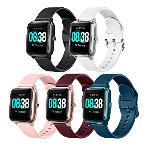 Issinlky Veryfitpro ID205L Armband, 19mm Armband Silikonarmband für GRV FC1 IDW 15 ID205S ID205G ID215G ID216 YM205L Uwatch3 Ufit GT BV205L TE021 SW020 SW021 SW023 Smartwatch von Issinlky