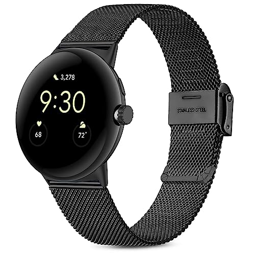 Issinlky Metallband kompatibel mit Google Pixel Watch, Mesh Edelstahl Metall Armband für Google Pixel Watch Männer Frauen von Issinlky