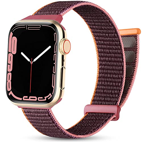 Issinlky Sport Loop ArmBand Kompatibel mit Apple Watch ArmBand 38mm 40mm 41mm, Nylon Klettband Ersatzband für iWatch SE Serie 8 7 6 5 4 3 2 1 von Issinlky