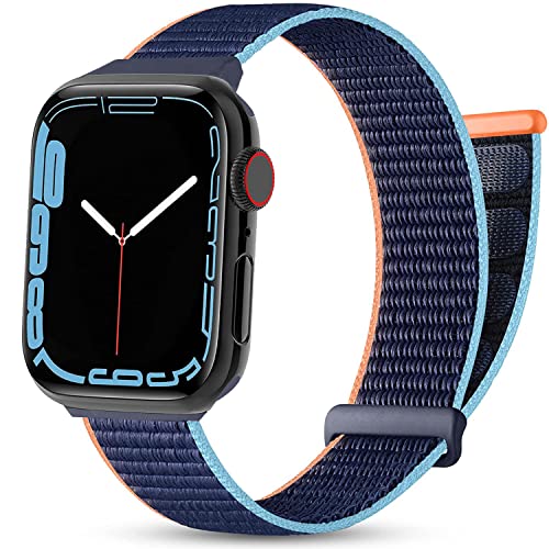 Issinlky Sport Loop ArmBand Kompatibel mit Apple Watch ArmBand 42mm 44mm 45mm 49mm, Nylon Klettband Ersatzband für iWatch SE Serie 8 7 6 5 4 3 2 1 von Issinlky