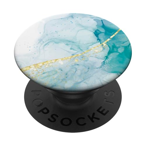 Pastell Wasserfarben blau gold PopSockets Klebender PopGrip Pastell Wasserfarben blau gold PopSockets Klebender PopGrip von It's Art