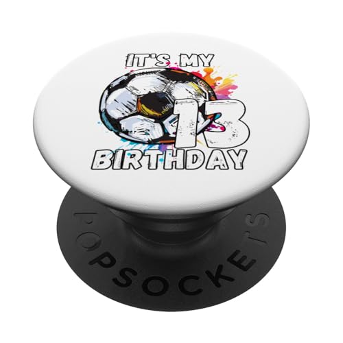 Kinder Awesome Soccer 13. Geburtstag Fußball Geburtstag Party PopSockets Klebender PopGrip Kinder Awesome Soccer 13. Geburtstag Fußball Geburtstag Party PopSockets Klebender PopGrip von It's My Birthday Soccer Party Gifts & Apparel