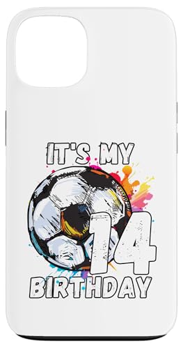 Kinder Awesome Soccer 14. Geburtstag Fußball Geburtstag Party Hülle für iPhone 13 von It's My Birthday Soccer Party Gifts & Apparel