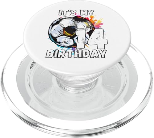 Kinder Awesome Soccer 14. Geburtstag Fußball Geburtstag Party PopSockets PopGrip für MagSafe Kinder Awesome Soccer 14. Geburtstag Fußball Geburtstag Party PopSockets PopGrip für MagSafe von It's My Birthday Soccer Party Gifts & Apparel