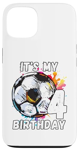 Kinder Awesome Soccer 4. Geburtstag Fußball Geburtstag Party Hülle für iPhone 13 Kinder Awesome Soccer 4. Geburtstag Fußball Geburtstag Party Hülle für iPhone 13 von It's My Birthday Soccer Party Gifts & Apparel