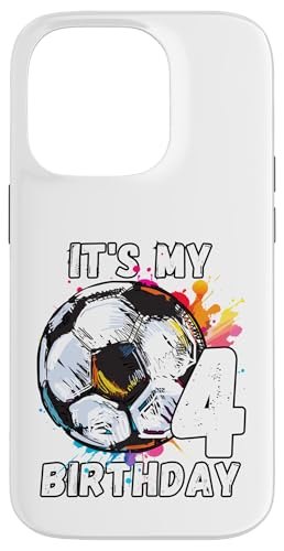 Kinder Awesome Soccer 4. Geburtstag Fußball Geburtstag Party Hülle für iPhone 14 Pro Kinder Awesome Soccer 4. Geburtstag Fußball Geburtstag Party Hülle für iPhone 14 Pro von It's My Birthday Soccer Party Gifts & Apparel