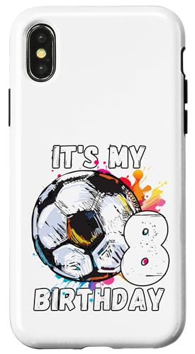 Kinder Awesome Soccer 8. Geburtstag Fußball Geburtstag Party Hülle für iPhone X/XS Kinder Awesome Soccer 8. Geburtstag Fußball Geburtstag Party Hülle für iPhone X/XS von It's My Birthday Soccer Party Gifts & Apparel