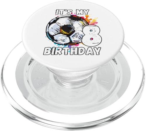Kinder Awesome Soccer 8. Geburtstag Fußball Geburtstag Party PopSockets PopGrip für MagSafe von It's My Birthday Soccer Party Gifts & Apparel