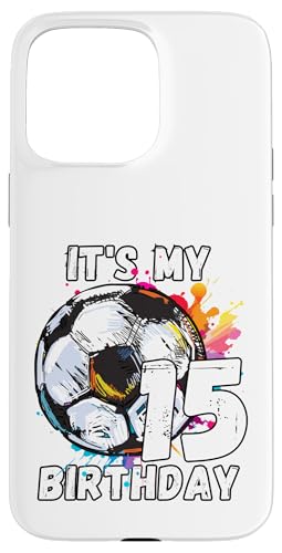 Kinder-Fußball-Geburtstagsparty zum 15. Geburtstag Hülle für iPhone 15 Pro Max Kinder-Fußball-Geburtstagsparty zum 15. Geburtstag Hülle für iPhone 15 Pro Max von It's My Birthday Soccer Party Gifts & Apparel