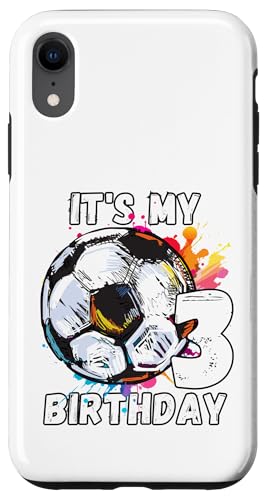 Kinder-Fußball-Geburtstagsparty zum 3. Geburtstag Hülle für iPhone XR von It's My Birthday Soccer Party Gifts & Apparel
