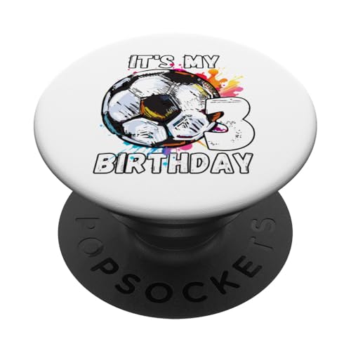 Kinder-Fußball-Geburtstagsparty zum 3. Geburtstag PopSockets Klebender PopGrip Kinder-Fußball-Geburtstagsparty zum 3. Geburtstag PopSockets Klebender PopGrip von It's My Birthday Soccer Party Gifts & Apparel