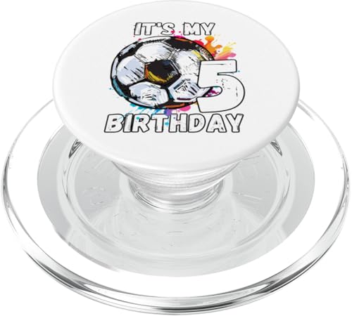 Kinder-Fußball-Geburtstagsparty zum 5. Geburtstag PopSockets PopGrip für MagSafe von It's My Birthday Soccer Party Gifts & Apparel