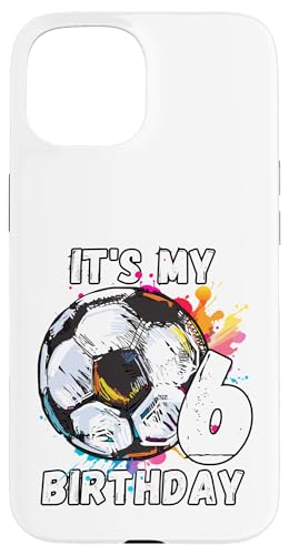 Kinder-Fußball-Geburtstagsparty zum 6. Geburtstag Hülle für iPhone 15 Kinder-Fußball-Geburtstagsparty zum 6. Geburtstag Hülle für iPhone 15 von It's My Birthday Soccer Party Gifts & Apparel