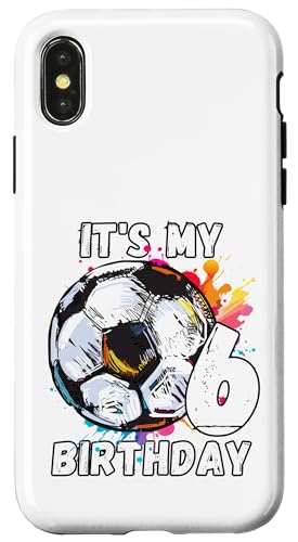 Kinder-Fußball-Geburtstagsparty zum 6. Geburtstag Hülle für iPhone X/XS Kinder-Fußball-Geburtstagsparty zum 6. Geburtstag Hülle für iPhone X/XS von It's My Birthday Soccer Party Gifts & Apparel