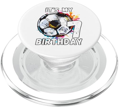 Kinder-Fußball-Geburtstagsparty zum 7. Geburtstag PopSockets PopGrip für MagSafe von It's My Birthday Soccer Party Gifts & Apparel