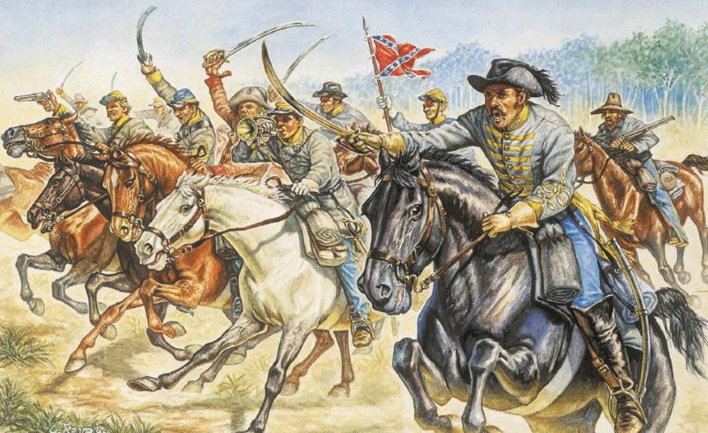 Konföderierten Kavallerie von Italeri