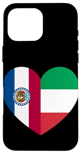 Missouri and Italy Flags: Heart Shaped Unity Hülle für iPhone 16 Pro Max Missouri and Italy Flags: Heart Shaped Unity Hülle für iPhone 16 Pro Max von Italy Love Pride Merch