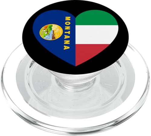 Montana and Italy Flags: Heart Shaped Unity PopSockets PopGrip für MagSafe Montana and Italy Flags: Heart Shaped Unity PopSockets PopGrip für MagSafe von Italy Love Pride Merch