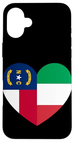 N. Carolina and Italy Flags: Heart Shaped Unity Hülle für iPhone 16 Plus N. Carolina and Italy Flags: Heart Shaped Unity Hülle für iPhone 16 Plus von Italy Love Pride Merch