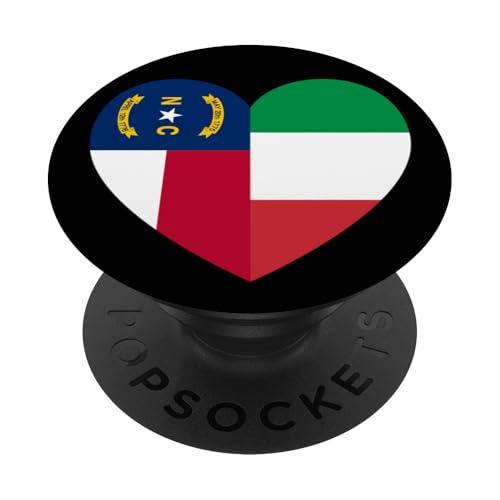 N. Carolina and Italy Flags: Heart Shaped Unity PopSockets Klebender PopGrip N. Carolina and Italy Flags: Heart Shaped Unity PopSockets Klebender PopGrip von Italy Love Pride Merch