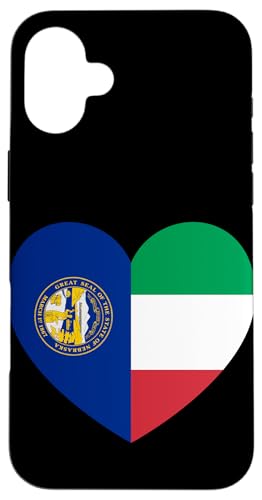Nebraska and Italy Flags: Heart Shaped Unity Hülle für iPhone 16 Plus Nebraska and Italy Flags: Heart Shaped Unity Hülle für iPhone 16 Plus von Italy Love Pride Merch