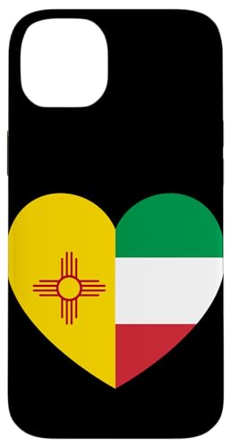New Mexico and Italy Flags: Heart Shaped Unity Hülle für iPhone 14 Plus von Italy Love Pride Merch