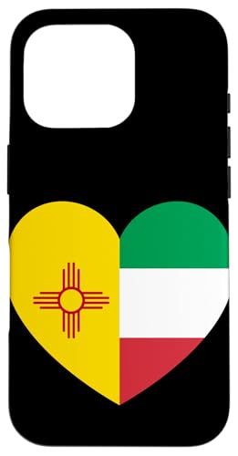 New Mexico and Italy Flags: Heart Shaped Unity Hülle für iPhone 16 Pro New Mexico and Italy Flags: Heart Shaped Unity Hülle für iPhone 16 Pro von Italy Love Pride Merch