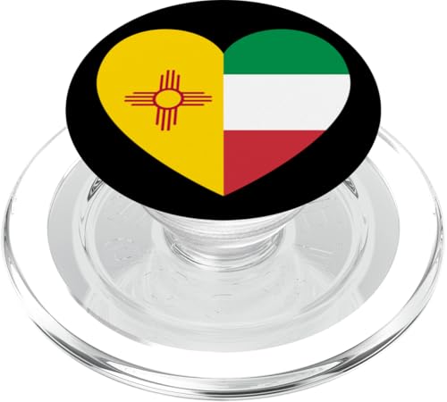 New Mexico and Italy Flags: Heart Shaped Unity PopSockets PopGrip für MagSafe New Mexico and Italy Flags: Heart Shaped Unity PopSockets PopGrip für MagSafe von Italy Love Pride Merch