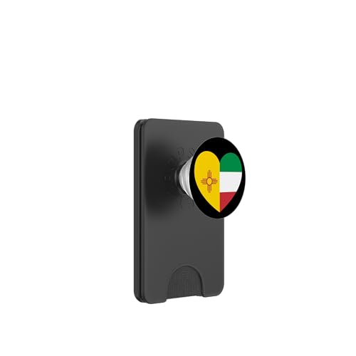 New Mexico and Italy Flags: Heart Shaped Unity PopSockets PopWallet für MagSafe von Italy Love Pride Merch