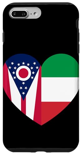 Ohio and Italy Flags: Heart Shaped Unity Hülle für iPhone 7 Plus/8 Plus von Italy Love Pride Merch