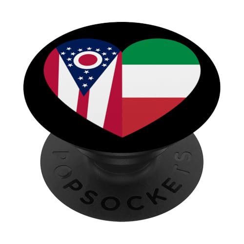 Ohio and Italy Flags: Heart Shaped Unity PopSockets Klebender PopGrip Ohio and Italy Flags: Heart Shaped Unity PopSockets Klebender PopGrip von Italy Love Pride Merch