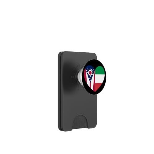 Ohio and Italy Flags: Heart Shaped Unity PopSockets PopWallet für MagSafe Ohio and Italy Flags: Heart Shaped Unity PopSockets PopWallet für MagSafe von Italy Love Pride Merch