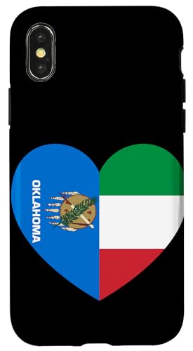 Oklahoma and Italy Flags: Heart Shaped Unity Hülle für iPhone X/XS Oklahoma and Italy Flags: Heart Shaped Unity Hülle für iPhone X/XS von Italy Love Pride Merch