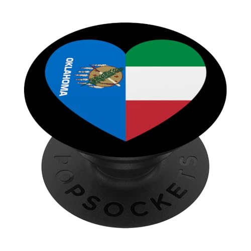 Oklahoma and Italy Flags: Heart Shaped Unity PopSockets Klebender PopGrip Oklahoma and Italy Flags: Heart Shaped Unity PopSockets Klebender PopGrip von Italy Love Pride Merch