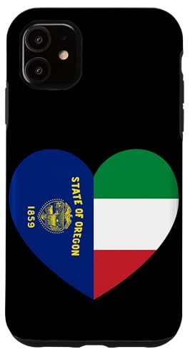 Oregon and Italy Flags: Heart Shaped Unity Hülle für iPhone 11 Oregon and Italy Flags: Heart Shaped Unity Hülle für iPhone 11 von Italy Love Pride Merch