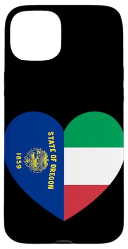 Oregon and Italy Flags: Heart Shaped Unity Hülle für iPhone 15 Plus Oregon and Italy Flags: Heart Shaped Unity Hülle für iPhone 15 Plus von Italy Love Pride Merch