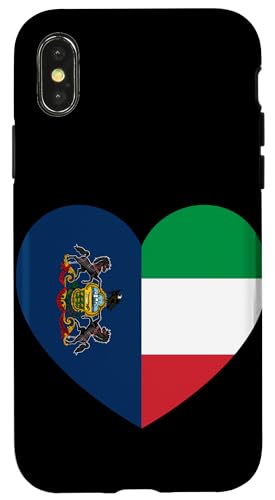 Pennsylvania and Italy Flags: Heart Shaped Unity Hülle für iPhone X/XS Pennsylvania and Italy Flags: Heart Shaped Unity Hülle für iPhone X/XS von Italy Love Pride Merch