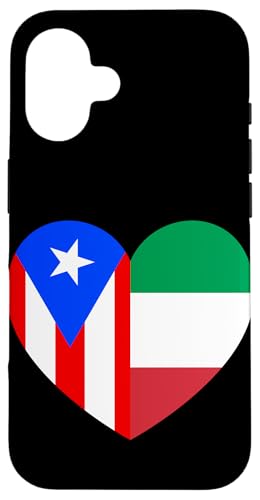 Puerto Rico and Italy Flags: Heart Shaped Unity Hülle für iPhone 16 Puerto Rico and Italy Flags: Heart Shaped Unity Hülle für iPhone 16 von Italy Love Pride Merch