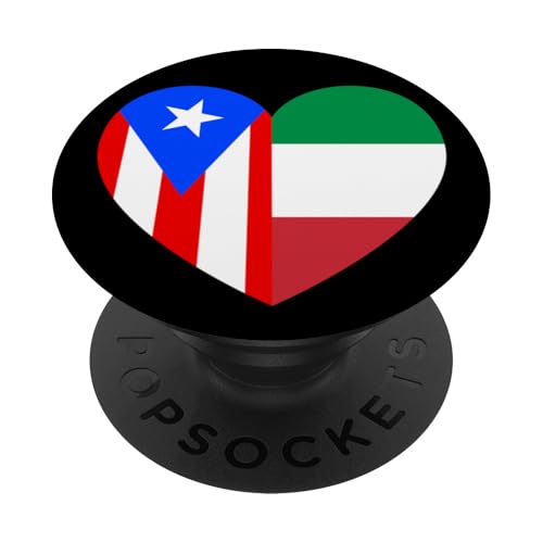 Puerto Rico and Italy Flags: Heart Shaped Unity PopSockets Klebender PopGrip Puerto Rico and Italy Flags: Heart Shaped Unity PopSockets Klebender PopGrip von Italy Love Pride Merch