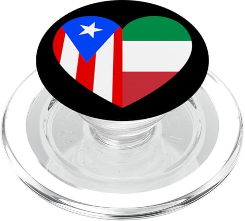 Puerto Rico and Italy Flags: Heart Shaped Unity PopSockets PopGrip für MagSafe Puerto Rico and Italy Flags: Heart Shaped Unity PopSockets PopGrip für MagSafe von Italy Love Pride Merch