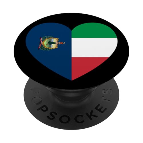 Vermont and Italy Flags: Heart Shaped Unity PopSockets Klebender PopGrip Vermont and Italy Flags: Heart Shaped Unity PopSockets Klebender PopGrip von Italy Love Pride Merch